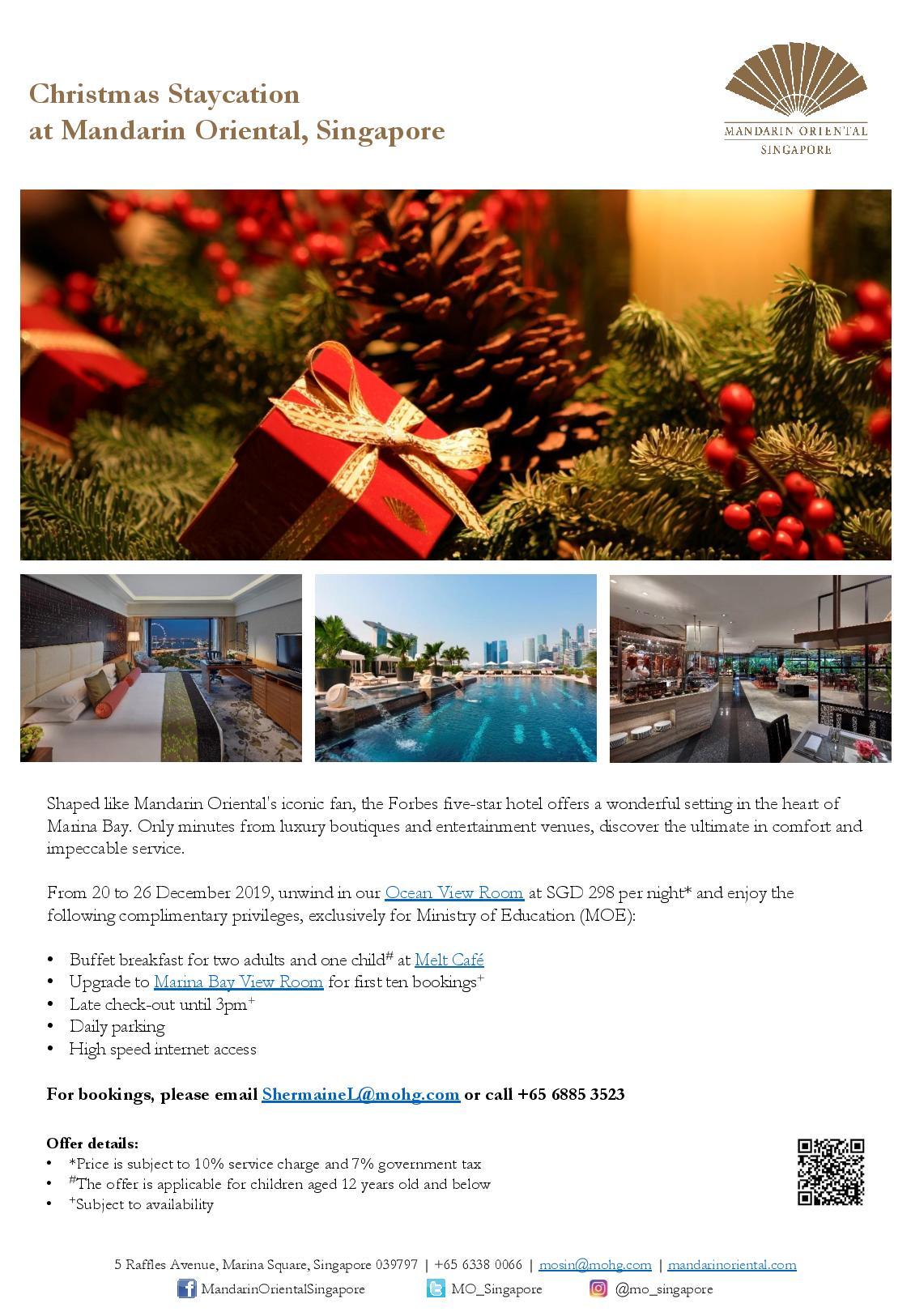 Christmas Staycation at Mandarin Oriental, Singapore (Promotion period